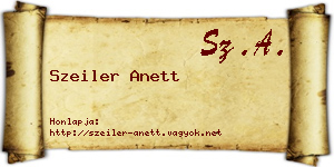 Szeiler Anett névjegykártya